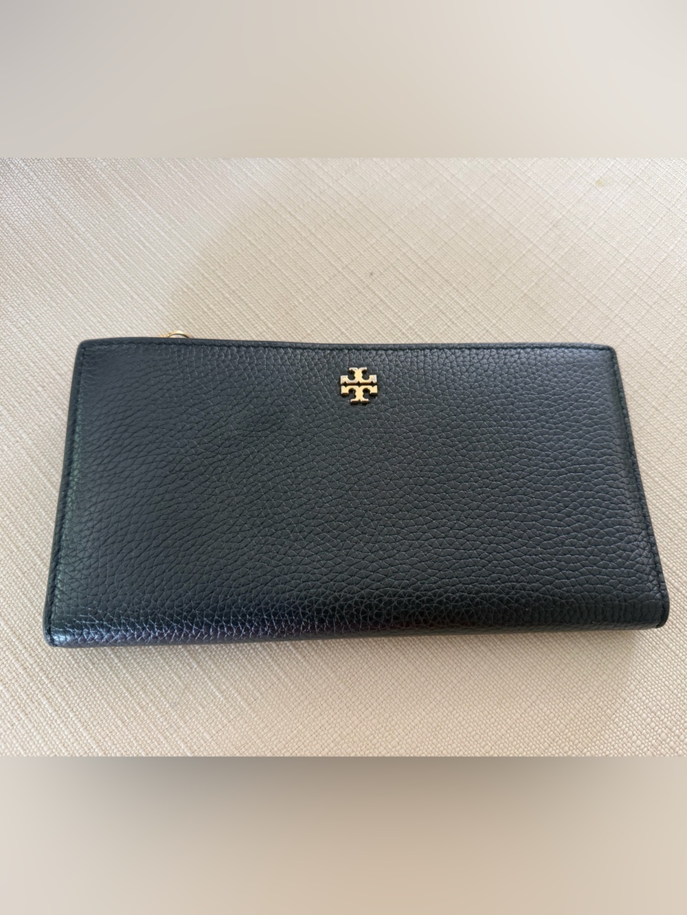 Tory Burch Black Pebbled Wallet
